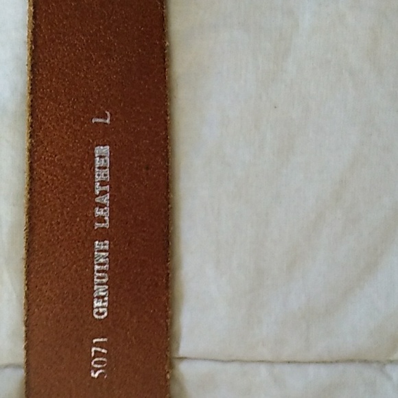 Leather & Raffia buckle belt LG - Picture 2 of 6